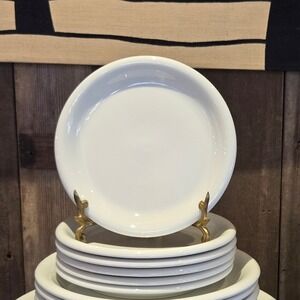 Set 6 Arzberg Germany Hobby White Porcelain 6.25" Bread Butter Plates roll rim